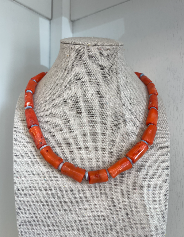 Coral Bamboo Necklace