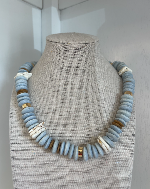 Marathon Necklace in Light Blue