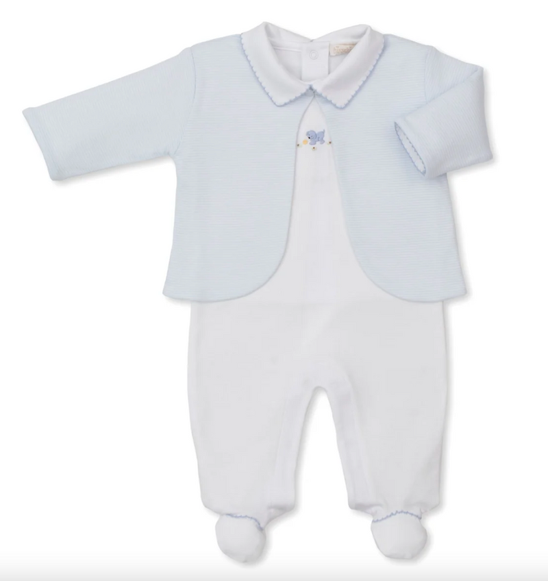Playful Pups Footie & Jacket - Blue