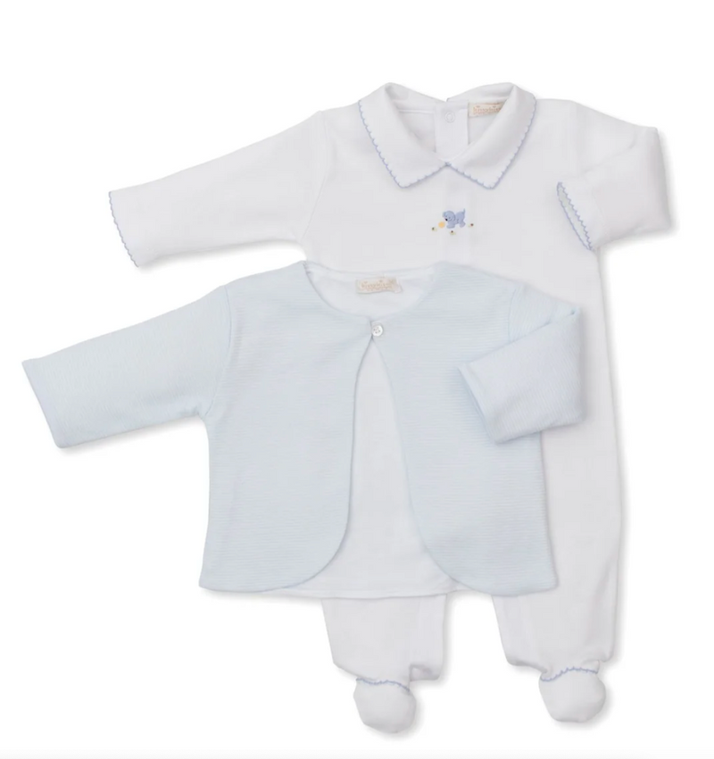 Playful Pups Footie & Jacket - Blue