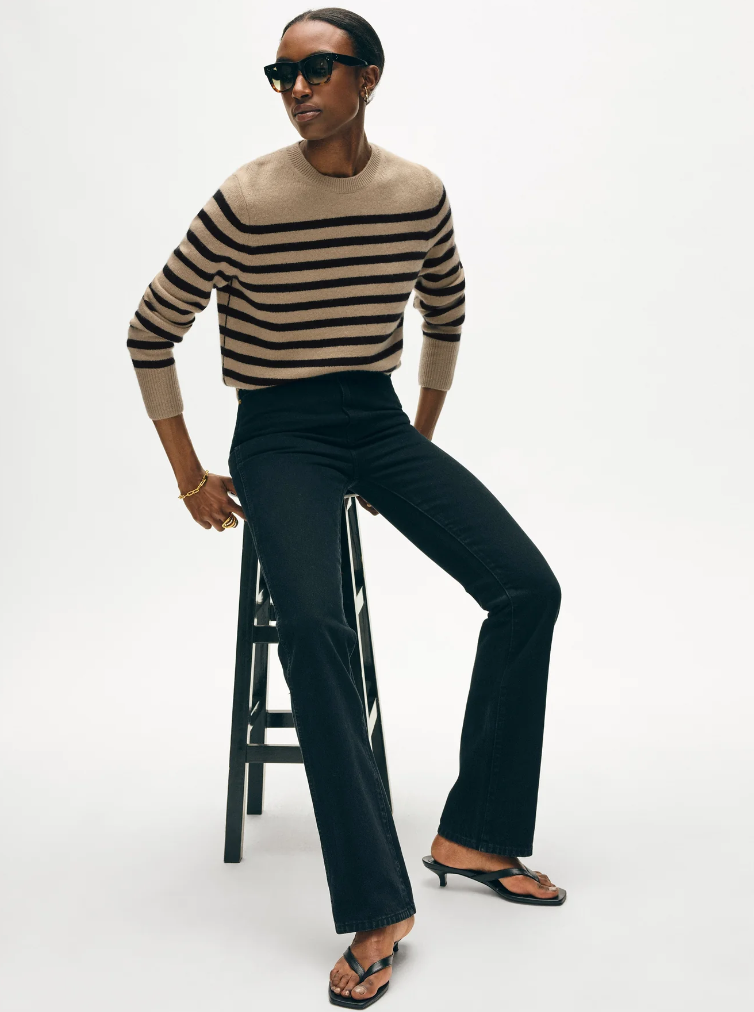 CASHMERE STRIPED CREWNECK