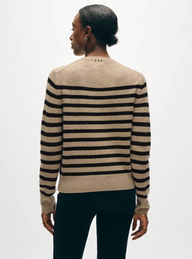 CASHMERE STRIPED CREWNECK