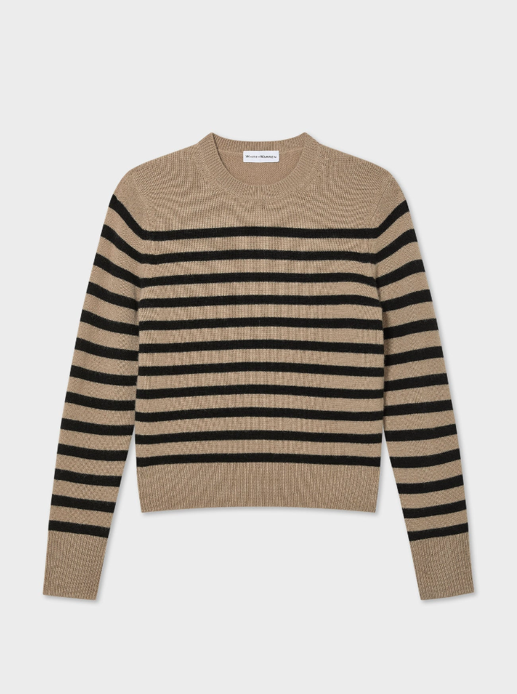 CASHMERE STRIPED CREWNECK