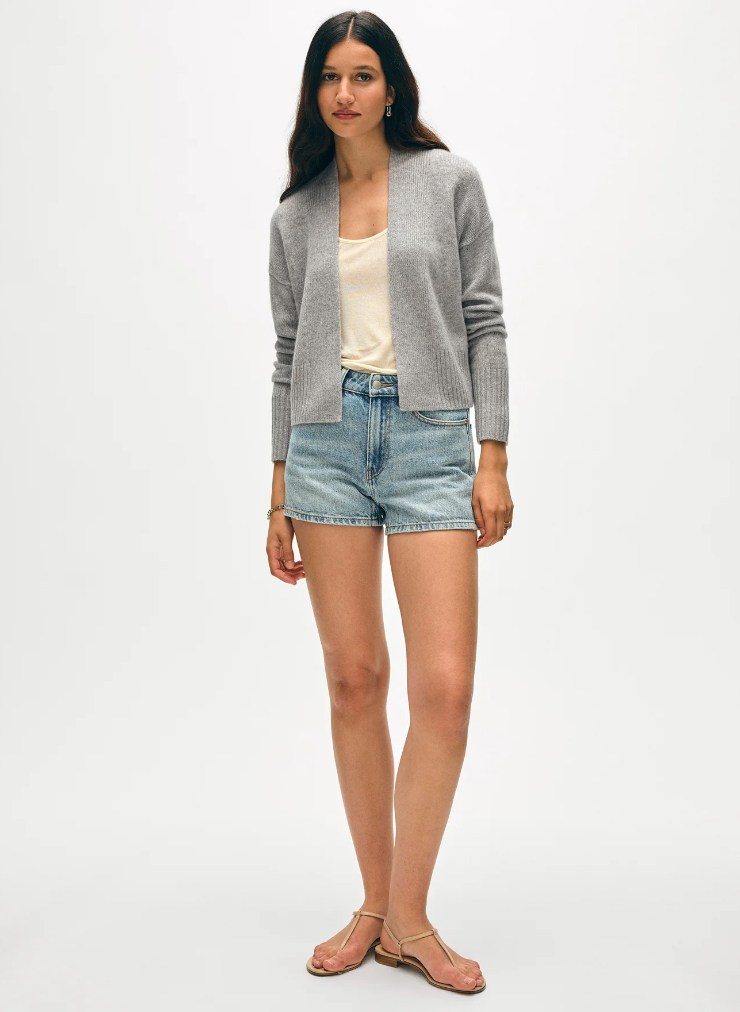 CASHMERE OPEN-FRONT CARDIGAN