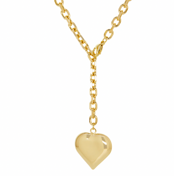 Puffy Heart Chain Necklace