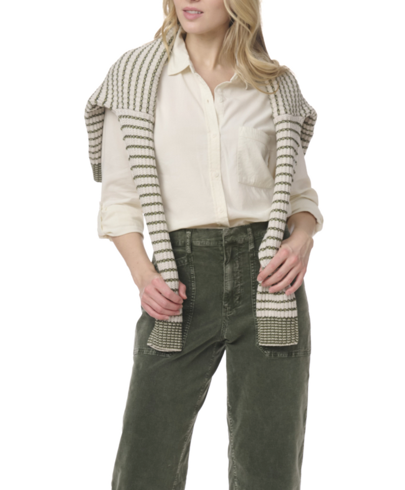 Lucy Stripe Sweater - Spruce