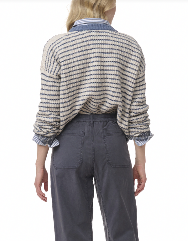 Lucy Stripe Sweater - Navy