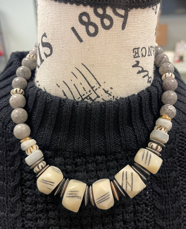 Jasper Round Bead Necklace