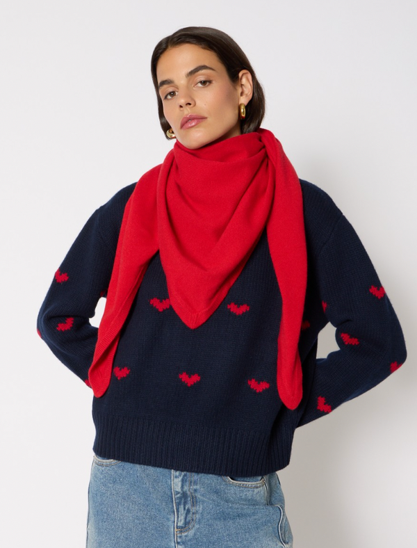 Amerlot Triangle Scarf - Red