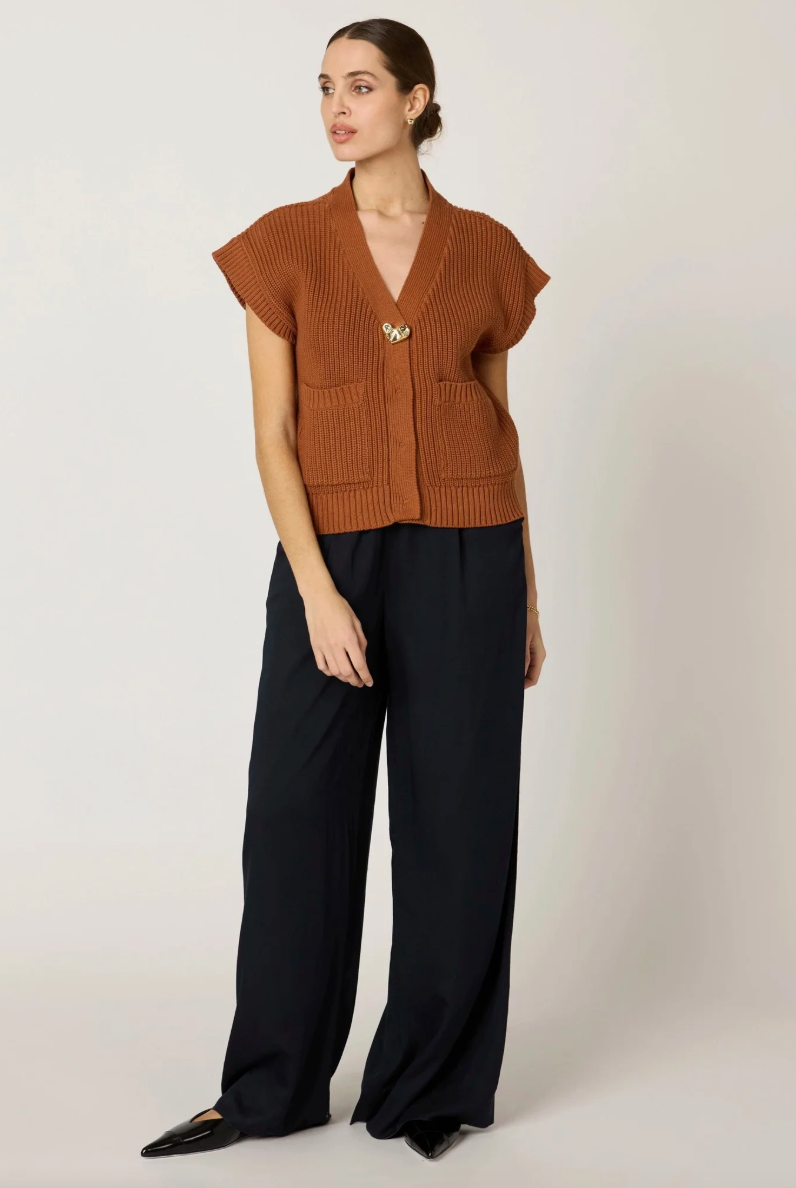 Cuore Sweater Vest - Clay