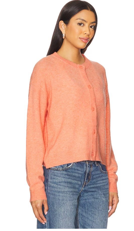 Damsville Cardigan in Guava