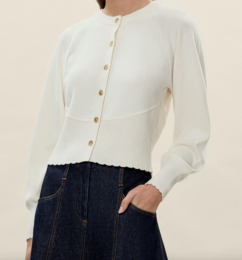 Rhea Knit Cardigan - Ivory