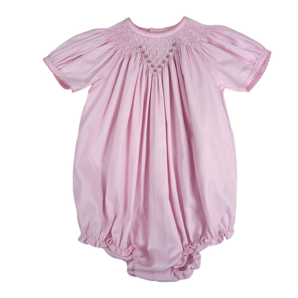 Smocked Bubble Romper Pink