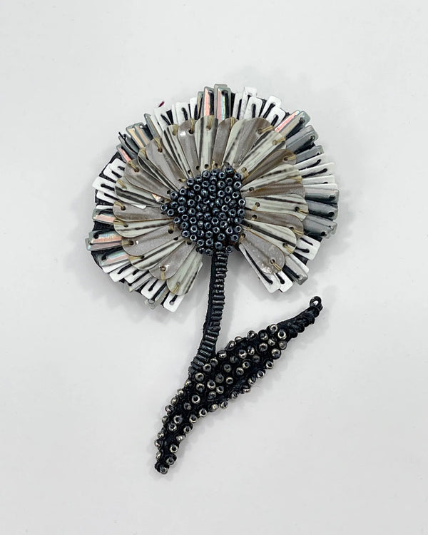 Ruffle Flower Brooch Pin