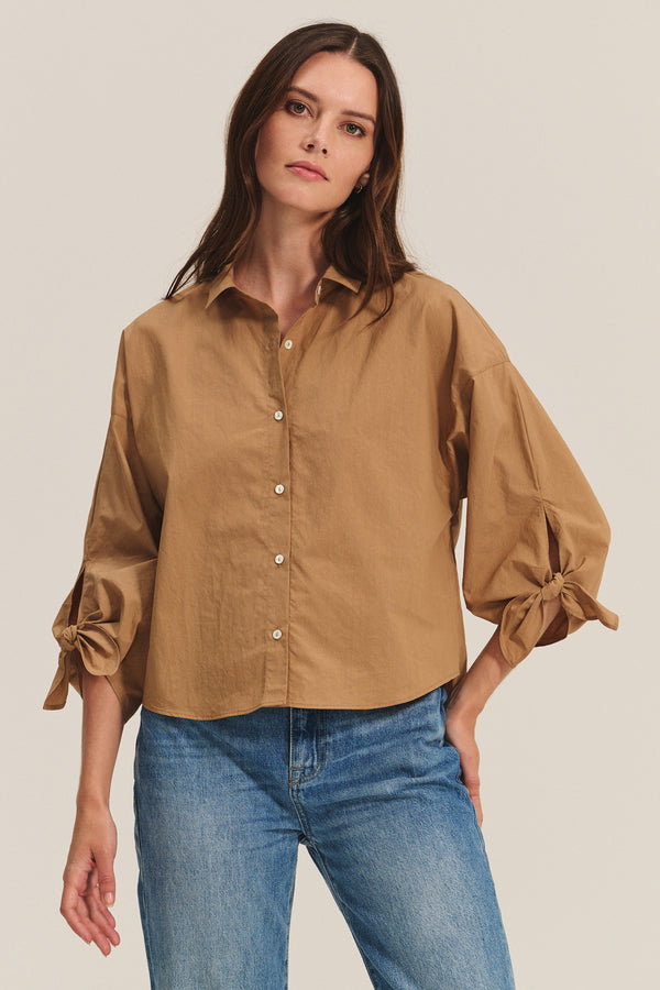 Arlette Knot Sleeve Button Up