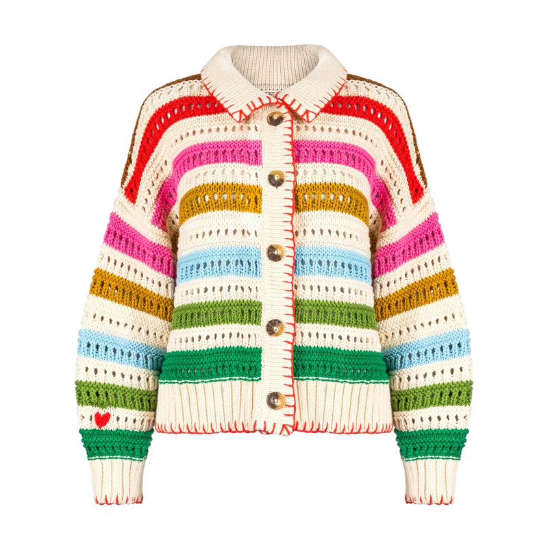 Rainbow Stripe Cardigan