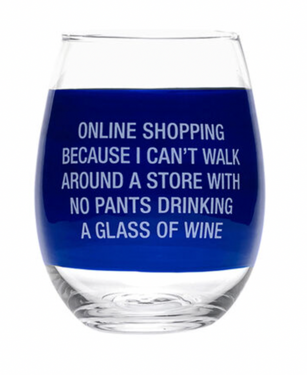 Online Shopping Wine Glass