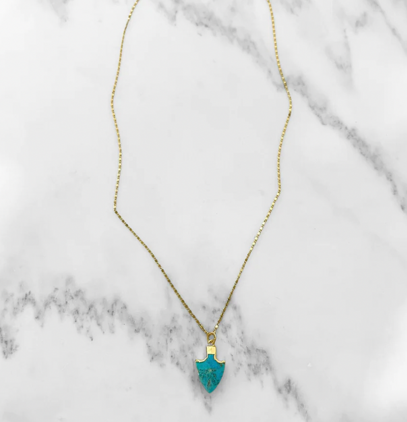 Turquoise Arrowhead Necklace