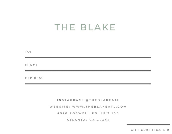 The Blake Gift Card