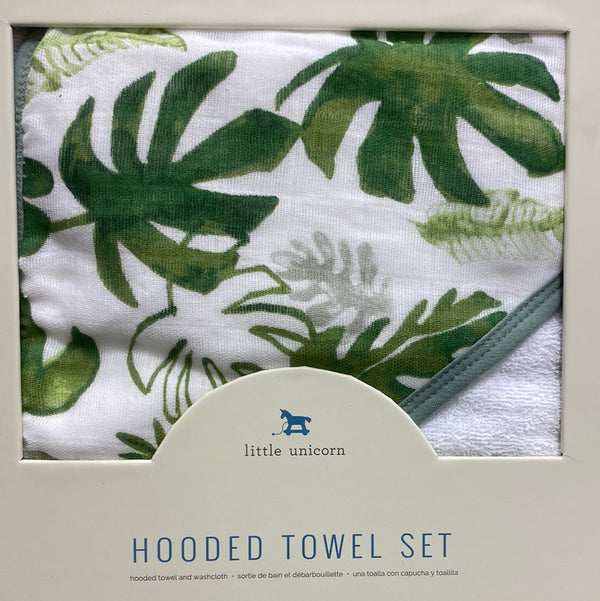 Greenery Cotton Hooded Towel and Wash