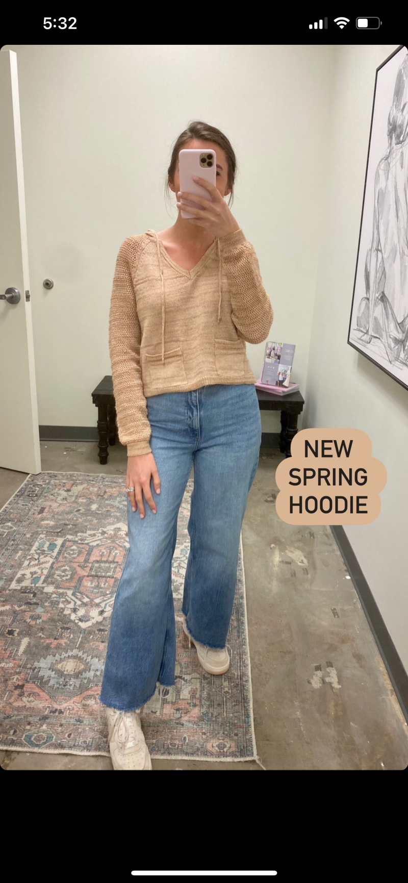 Open Stitch Hoodie