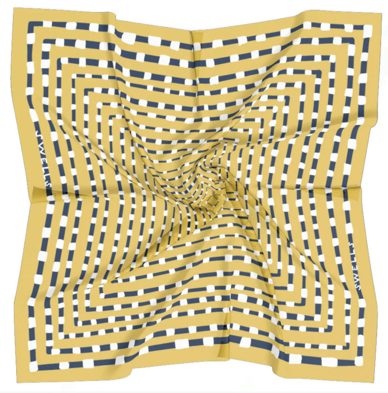 Navy and gold scarf