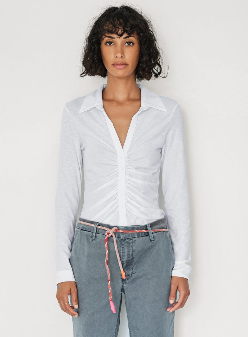 Long Sleeve Button Down in Storm