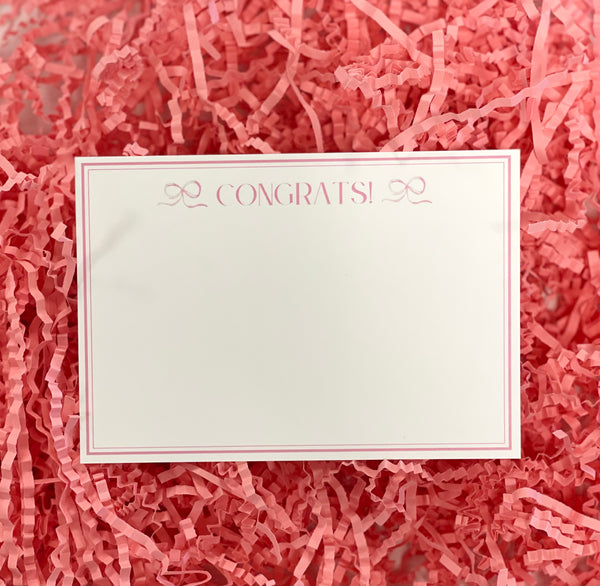 Congrats Stationery - Pink